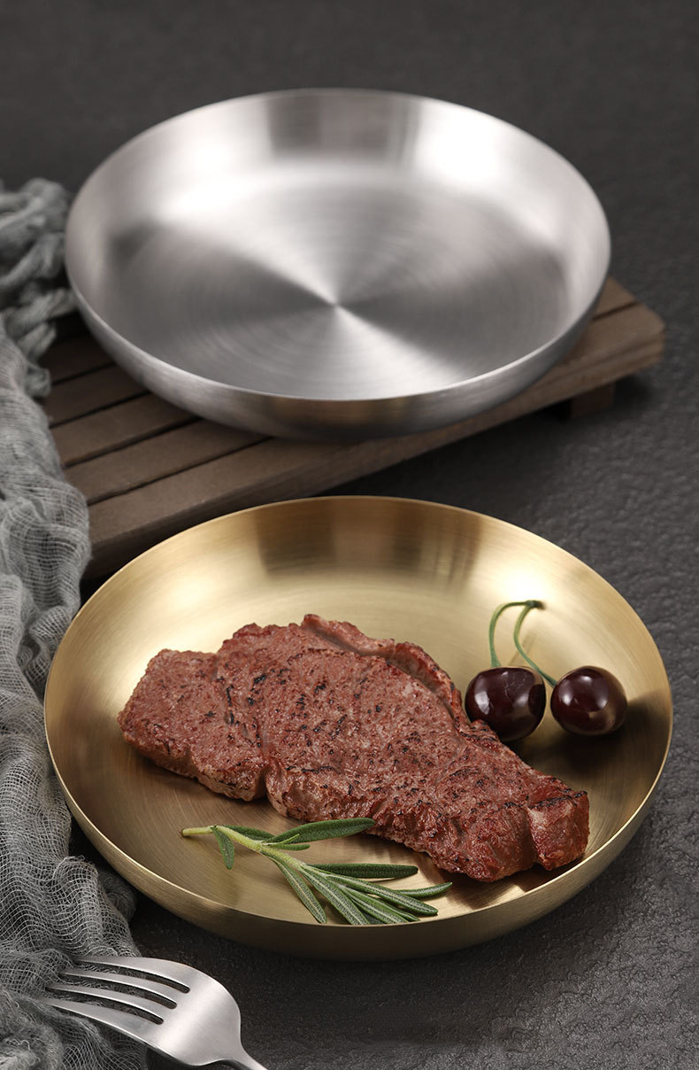 Stainless steel snack plates