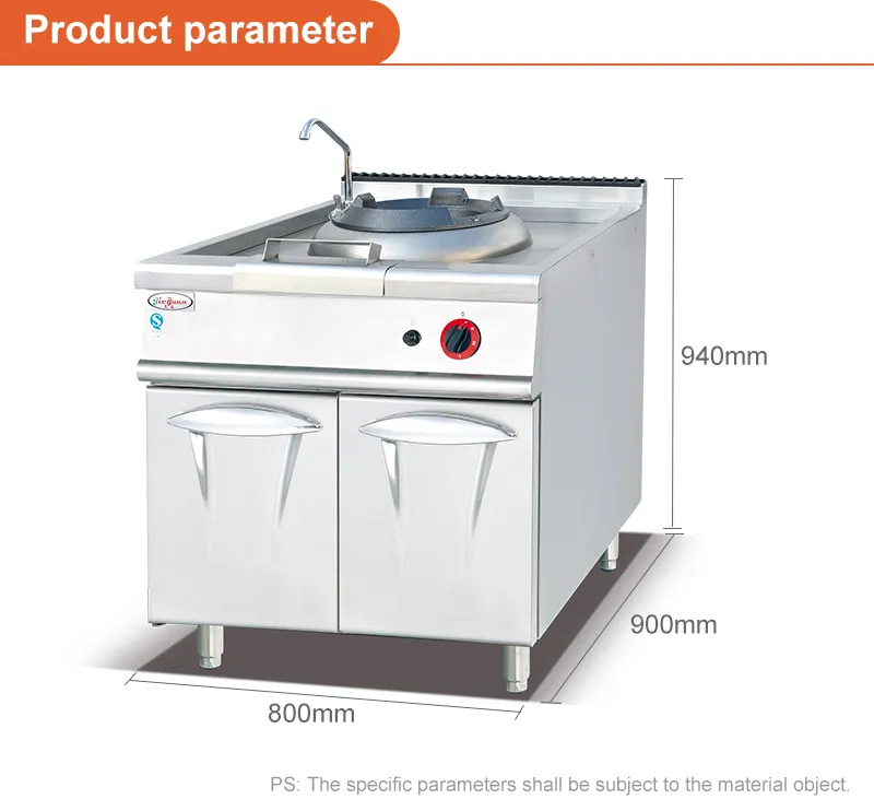 Heavy Duty Stainless Steel Gas Wok for Professional Cooking
