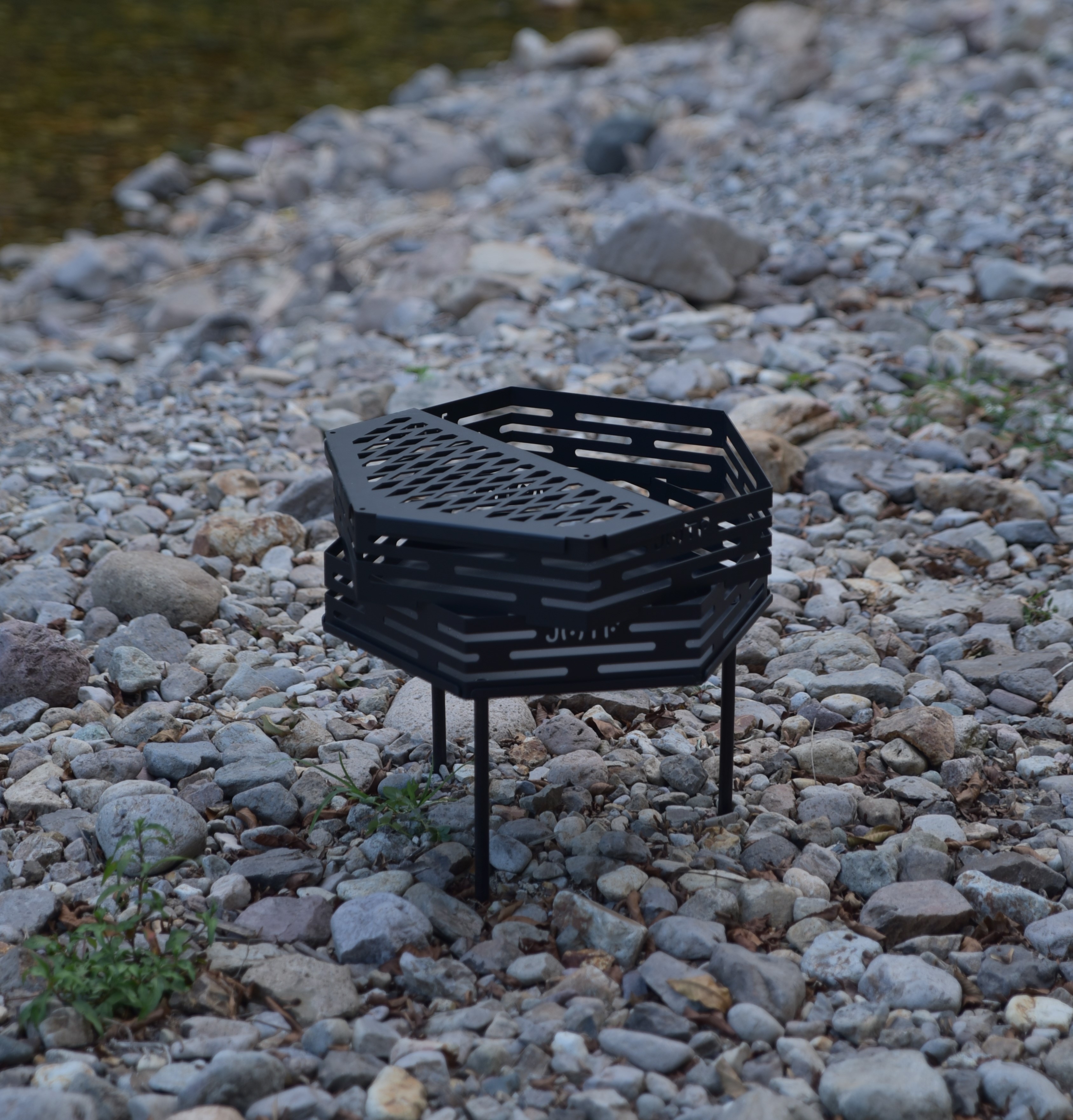 Stainless Steel Heating Brazier Portable Fire Pit Wood Stove with Bottom Oven for Outdoor Cooking for Camping