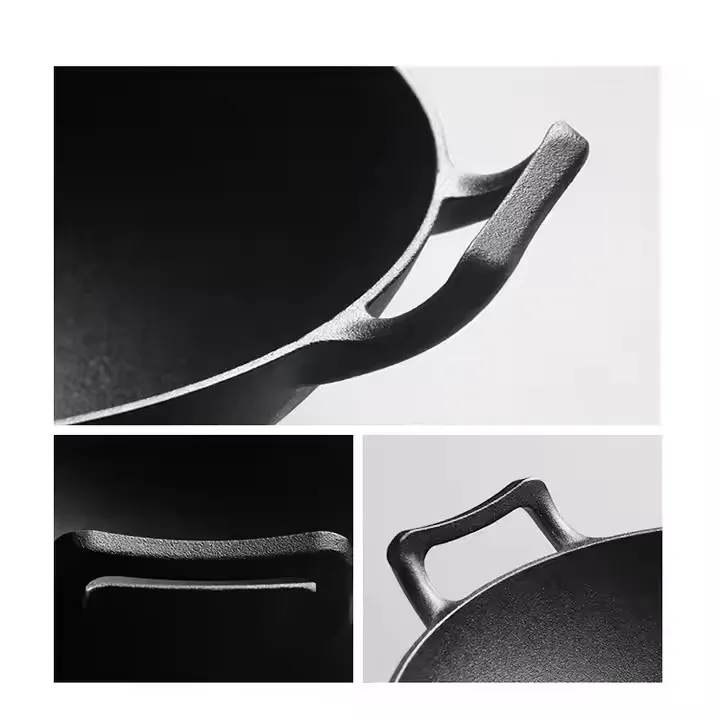 Traditional Large 14 Inch Cast Iron Wok for Cooking