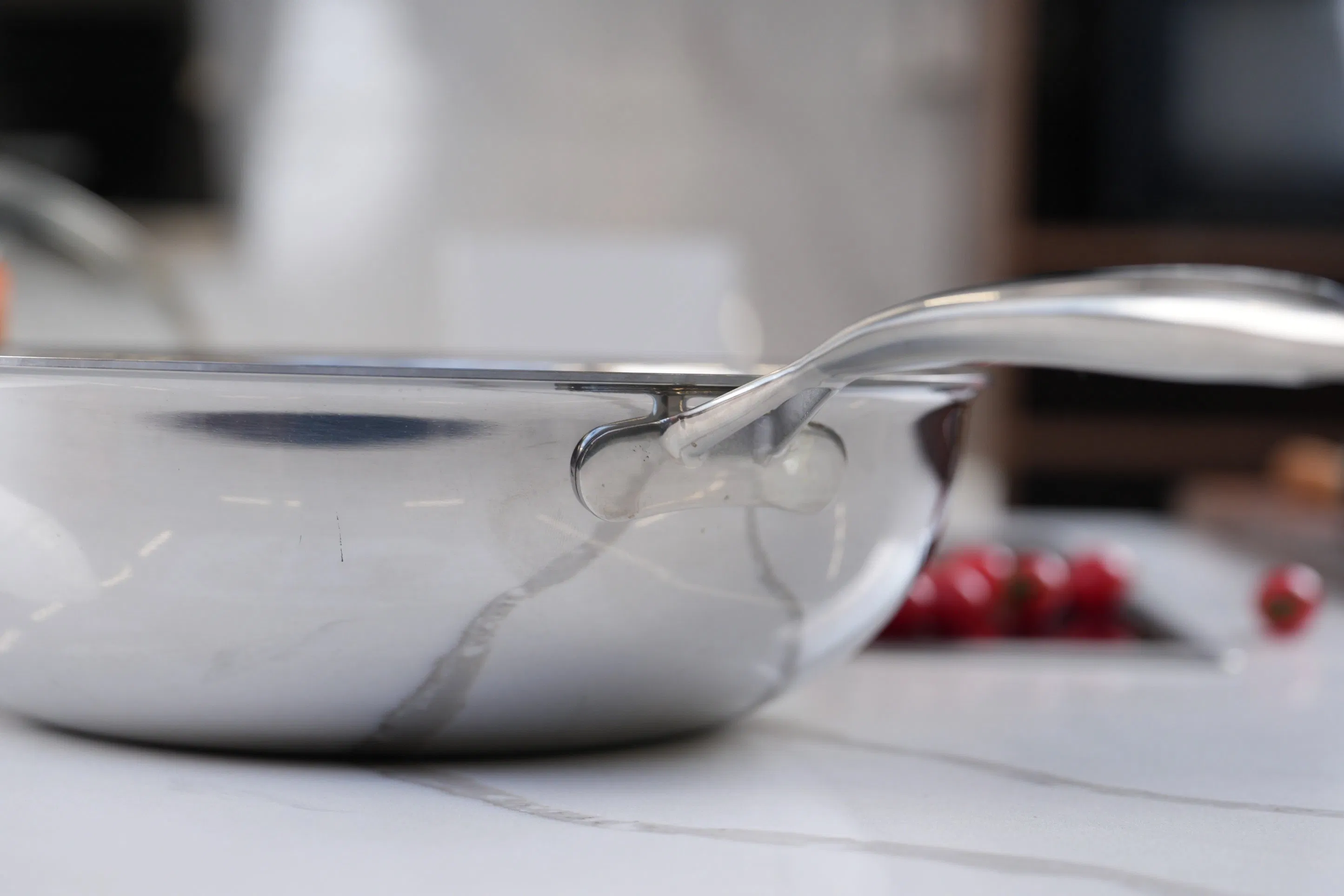 Durable High Quality Tri-Ply Stainless Steel Non-Stick Coating 30cm Wok