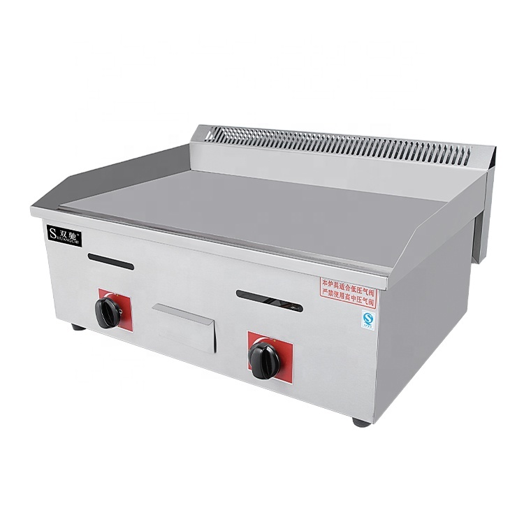 Commercial Gas Grill Teppanyaki Griddle Flat Plate Grill New Condition Stainless Steel Machine for Pancakes Steak Grilled Squid