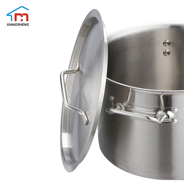 Xiangsheng Large Size Cookware Stainless Steel Soup &amp; Stock Pot with Sandwich Bottom