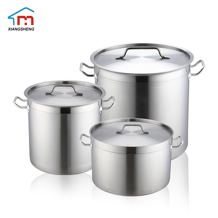 Xiangsheng Large Size Cookware Stainless Steel Soup &amp; Stock Pot with Sandwich Bottom