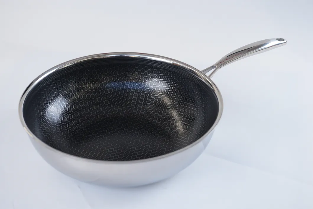 Stainless Steel Wok Detail 1