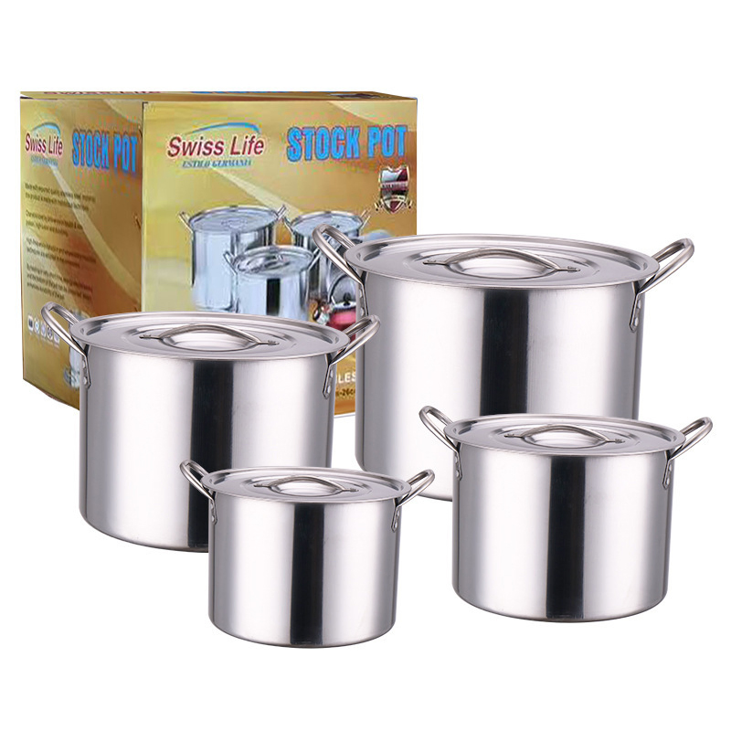 High Quality Stainless Steel Stock Pot Saucepan Cookware Crab Boil Nonstick Stock Pot with Steamer Basket Insert