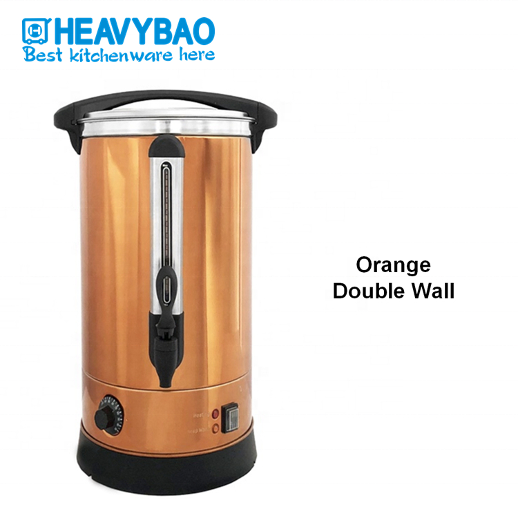 Heavybao Stainless Steel 6.8L Double Wall Mulled Wine Water Boiler Electric Urn