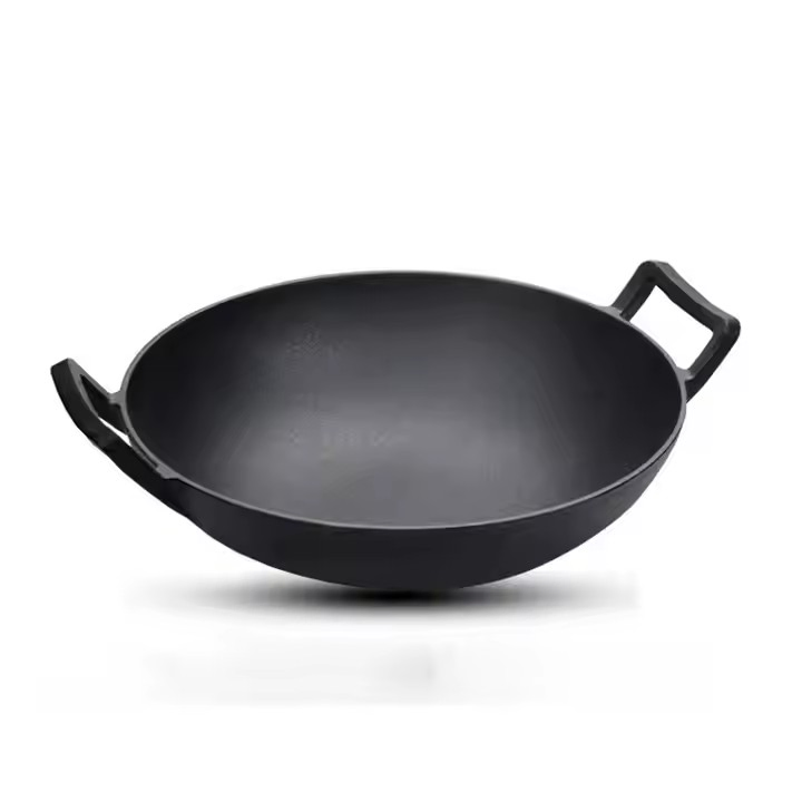 Traditional Large 14 Inch Cast Iron Wok for Cooking