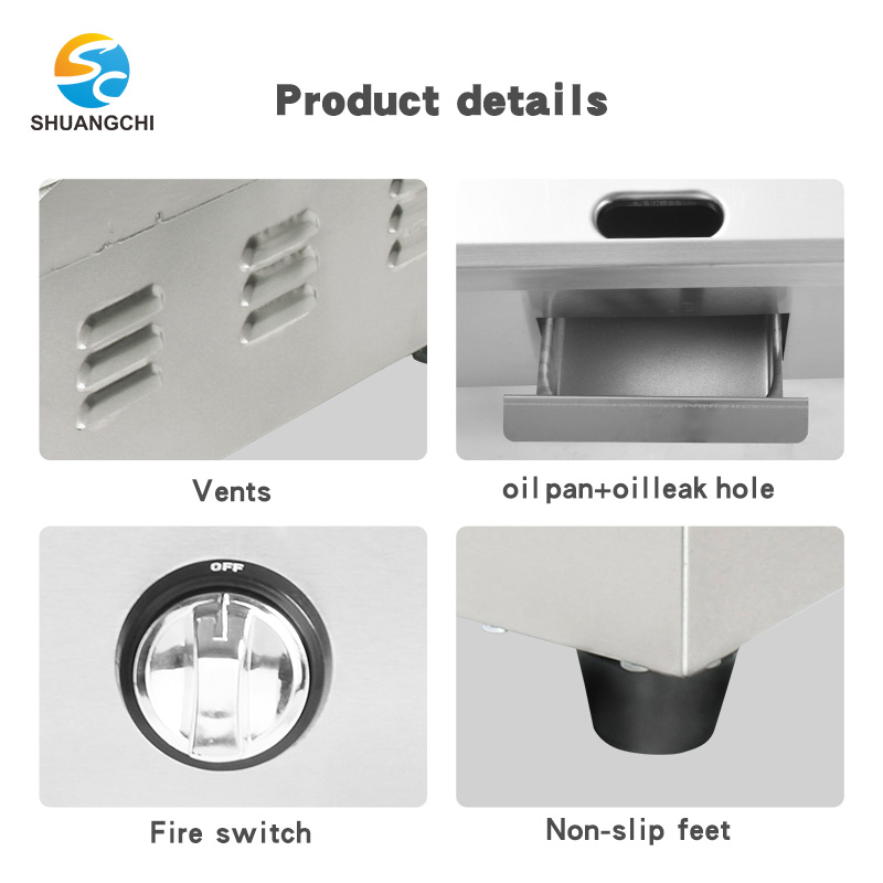 Commercial Gas Grill Teppanyaki Griddle Flat Plate Grill New Condition Stainless Steel Machine for Pancakes Steak Grilled Squid