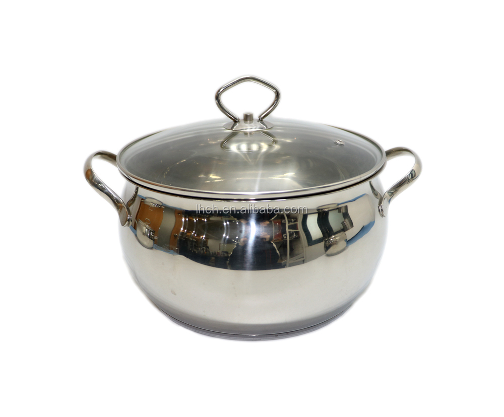 Stainless Steel Cookware Set with Glass Lids