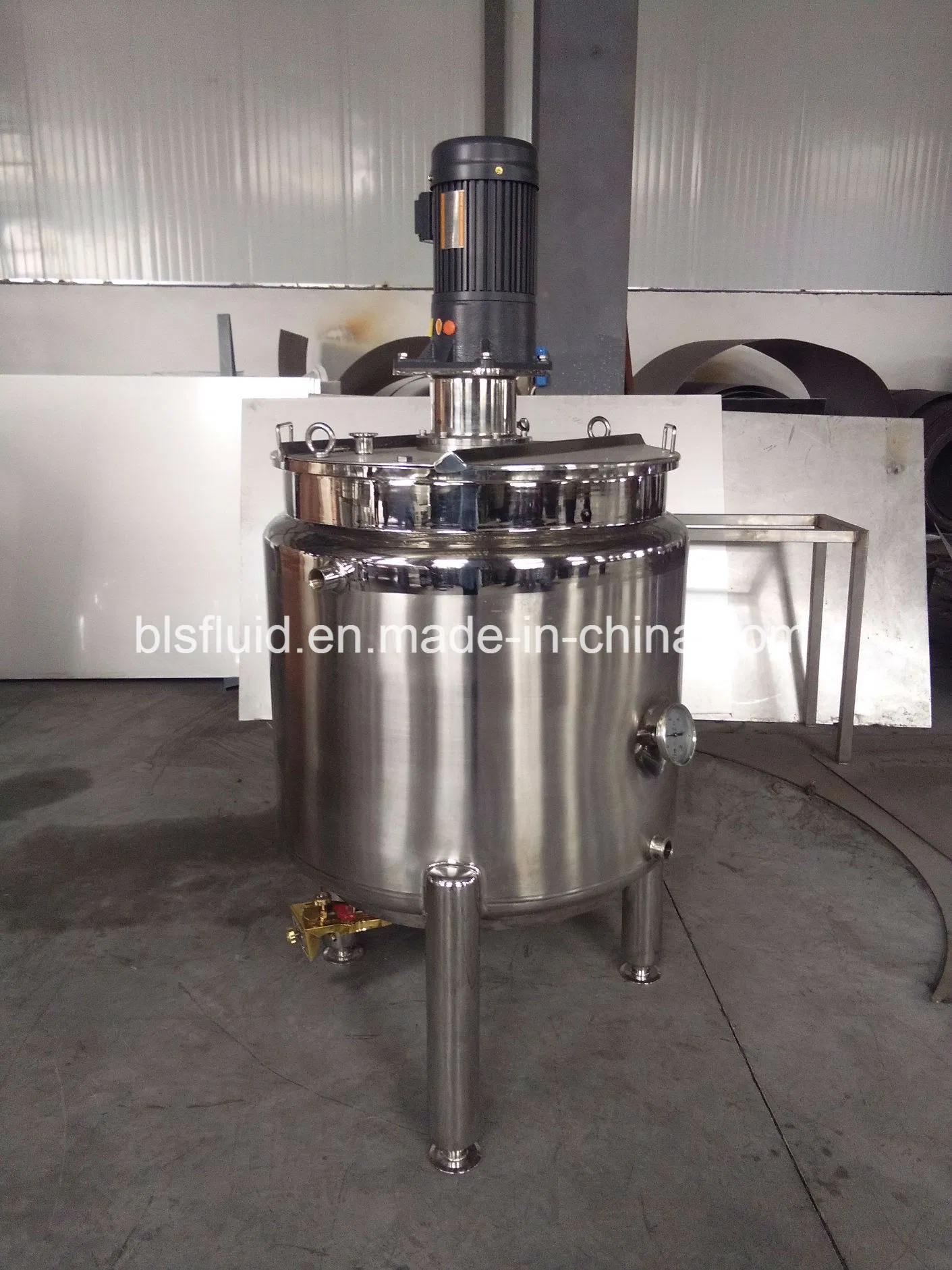 Industrial Stainless Steel 200L LPG Double Mixing Tank Jacket Mixer Milk Boiler