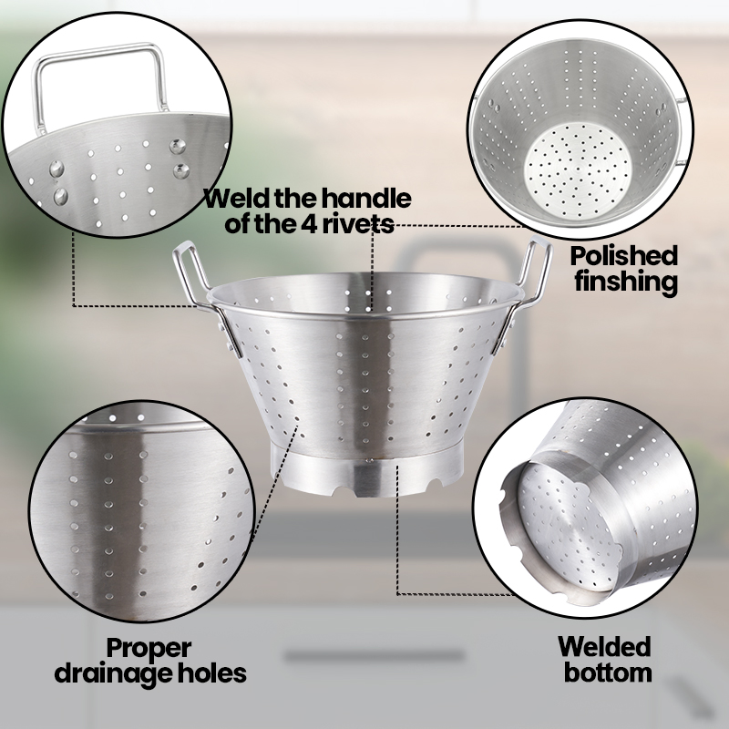Wholesale Stainless Steel 201 Sieve, Strainers for Vegetables Draining, Kitchen Gadget Colander