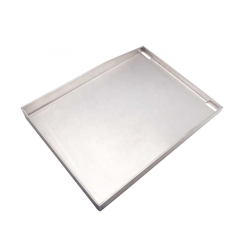 Outdoor Grill Stove Cooking Griddle Pan 15.75x11.8 Inch Heavy Duty Stainless Steel 430 Griddle Plate for Charcoal &amp; Gas Grills