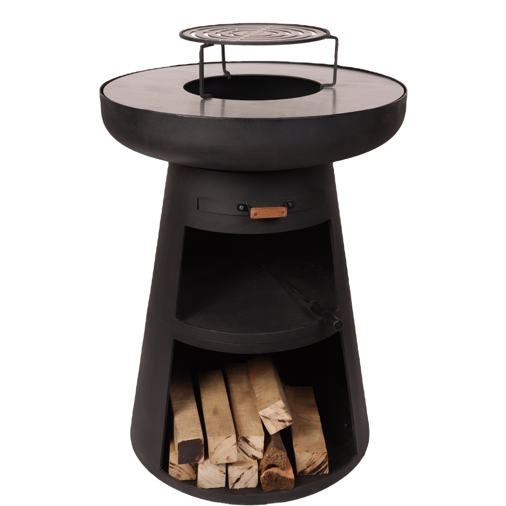 Brasero Charcoal Outdoor Stainless Steel Bbq Grill Barbecue With Stove Shelf