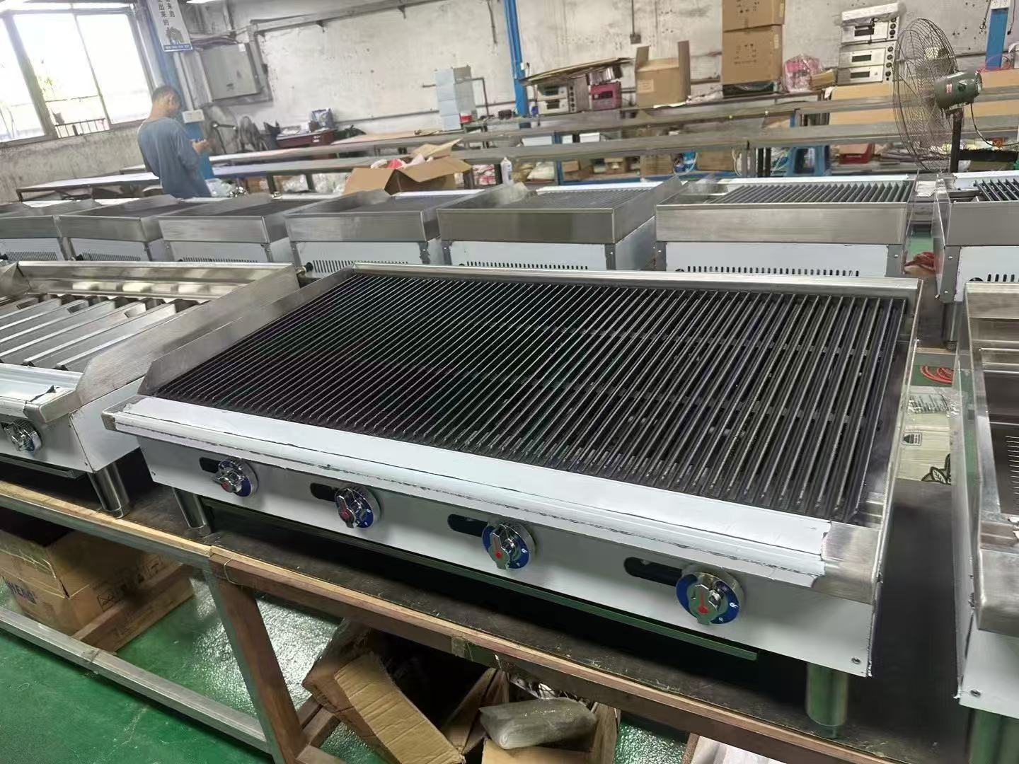 Commercial Restaurant Kitchen Free Standing Hot Plate Griddle Grill Gas