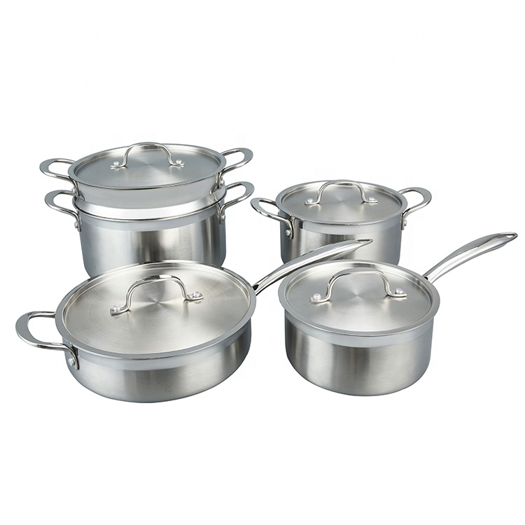 Commercial Variety Specification Brazier Stainless Steel Soup Stock Pots With Cover