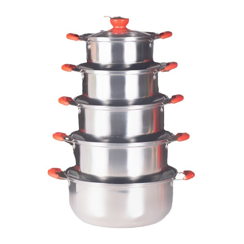 Cookware Kitchenware Houseware Product Versatile Stainless Steel Stock Pot with Lid for Everyday Meal Prep