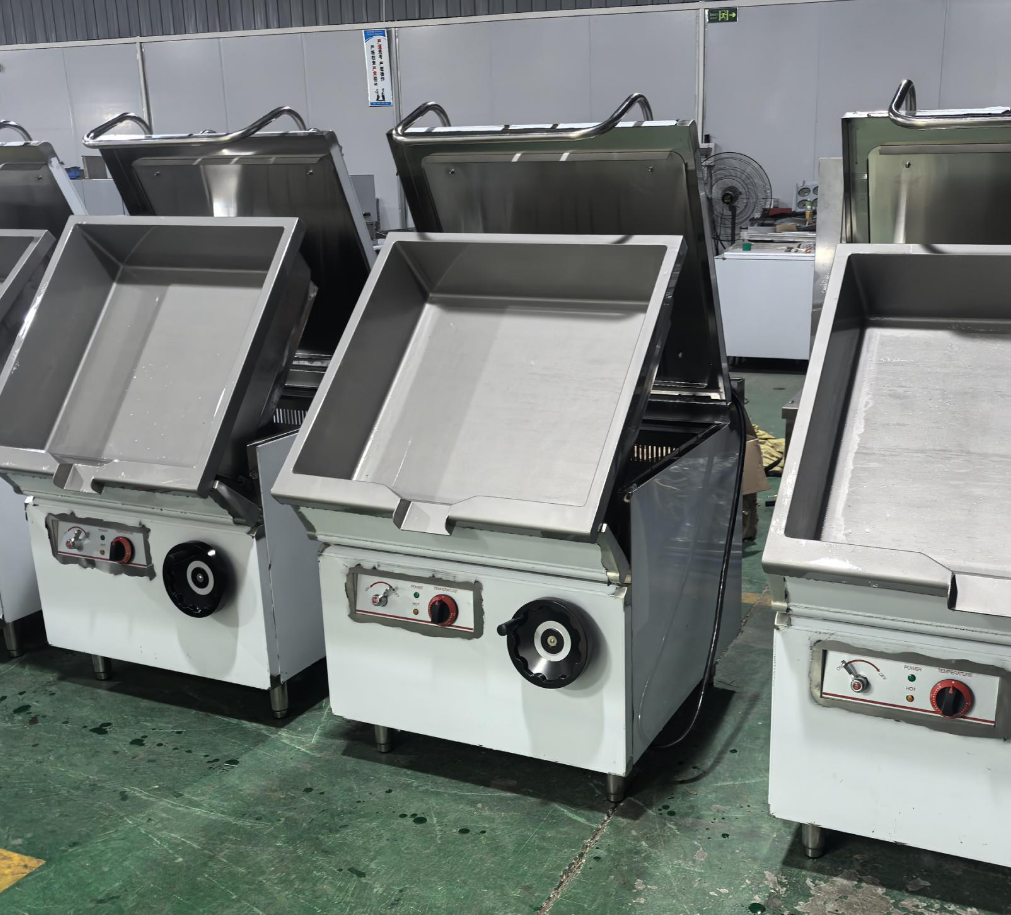 Industrial Gas Tilting Braising Pan Gas Stainless Steel Construction Tilting Saut&eacute; Pan for High Efficiency Cooking Stir Frying