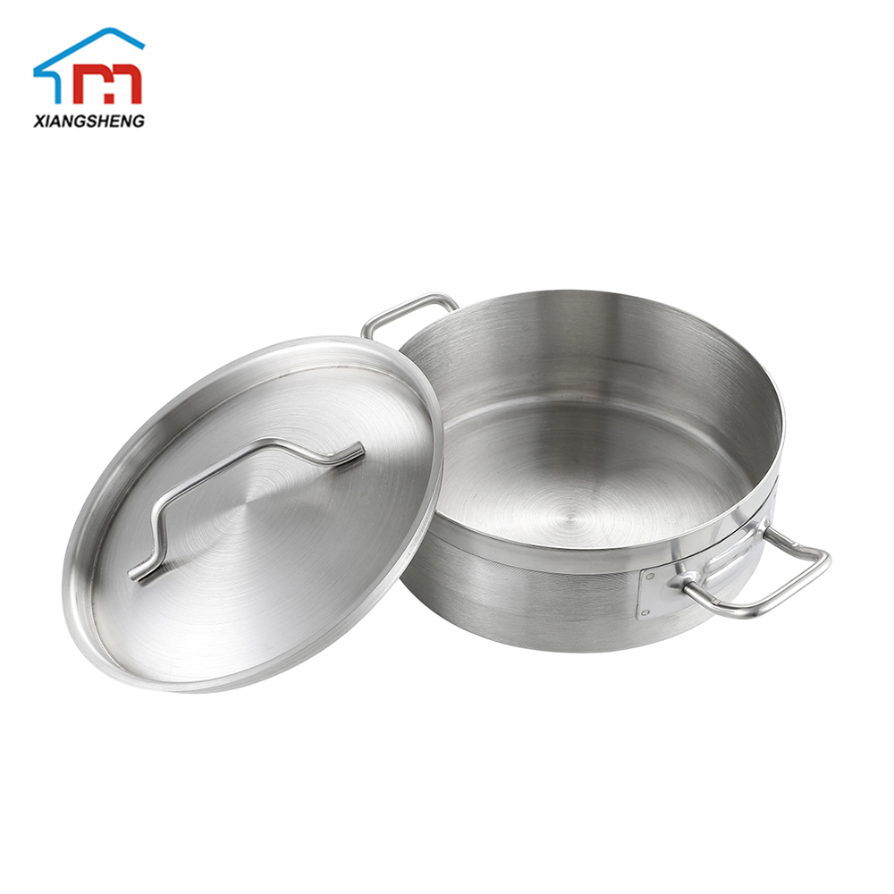 Xiangsheng Chinese Factory Supply 10L Stainless Steel Brazier/Braising Pot With 3 Layers Compound Bottom Stock Pot