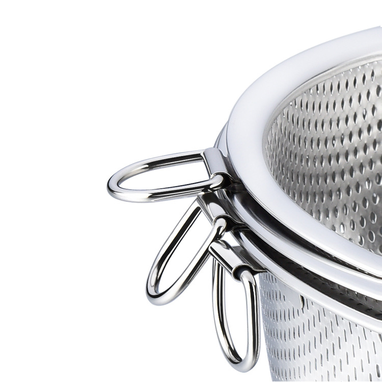 Stainless Steel Fine Mesh Colander Multi-Functional Kitchen Washing Basket for Rice Vegetable Fruit
