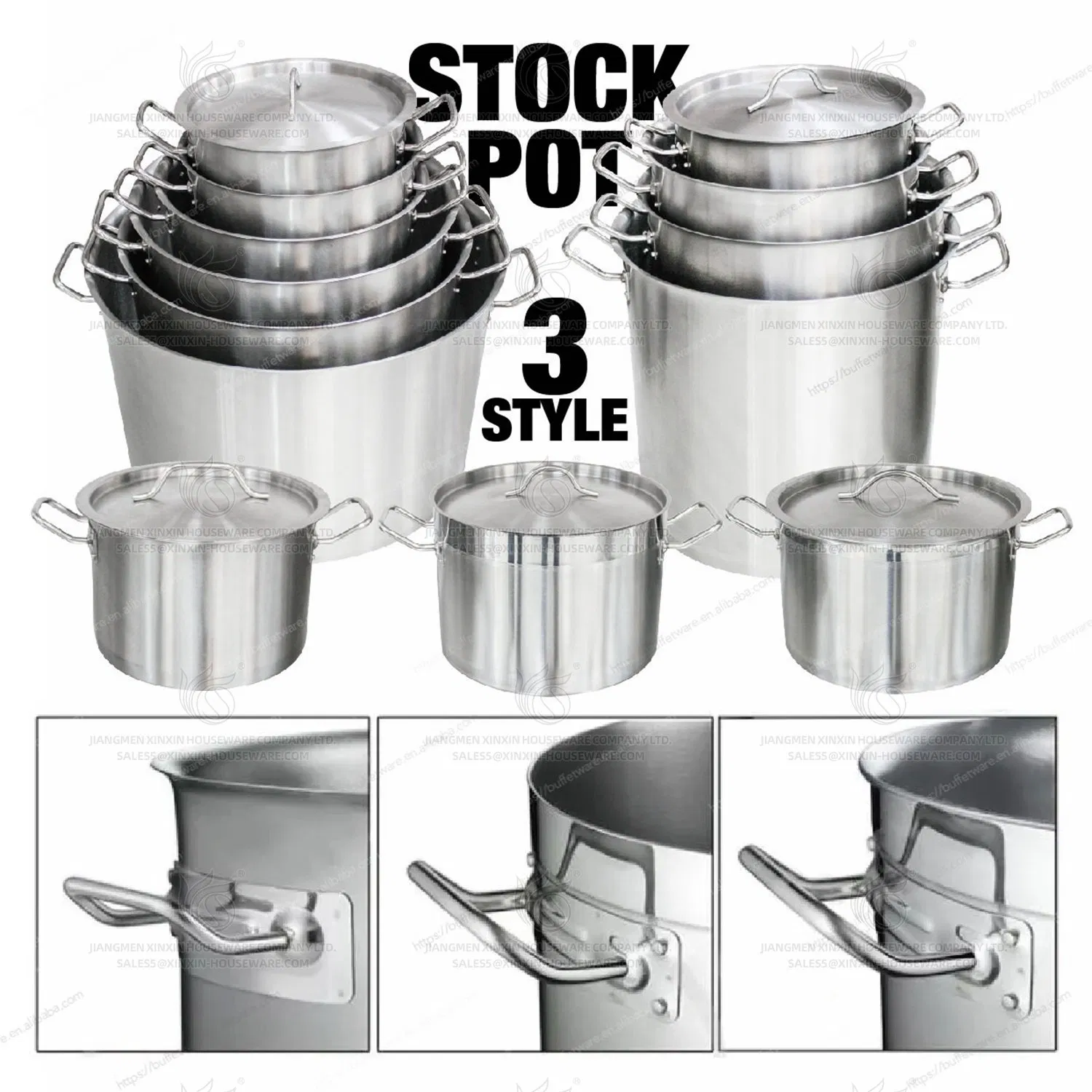 2-Piece Commercial Stainless Steel Stock Pot Combo for Small &amp; Medium Batches