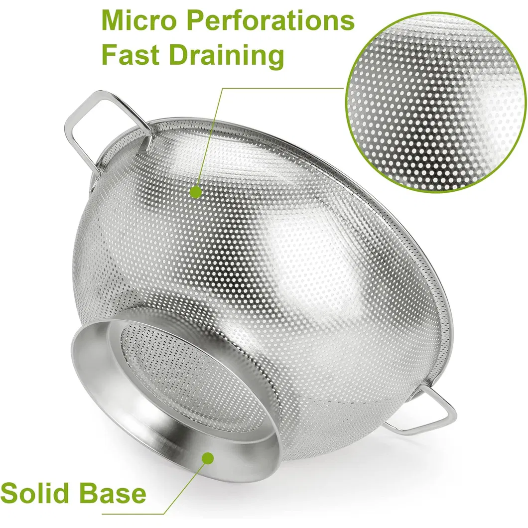 Stainless Steel Colander Detail 1