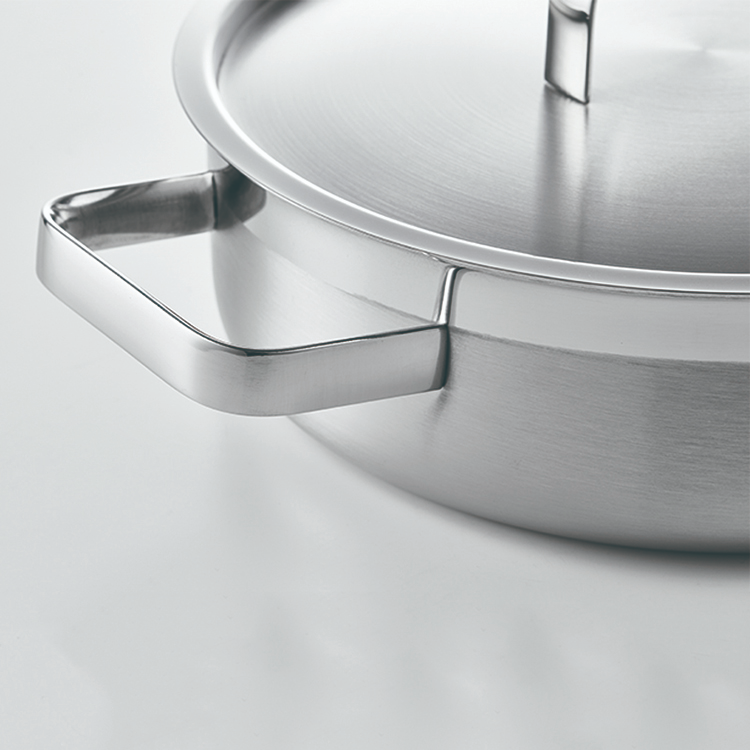 Multipurpose Nonstick Pan Deep Frypan Cookwar Triply Clad Bottom Stainless Steel Deep Frying Pans Saute Pan with Cover