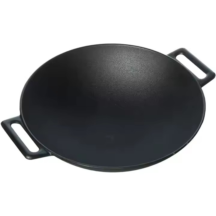 Traditional Large 14 Inch Cast Iron Wok for Cooking