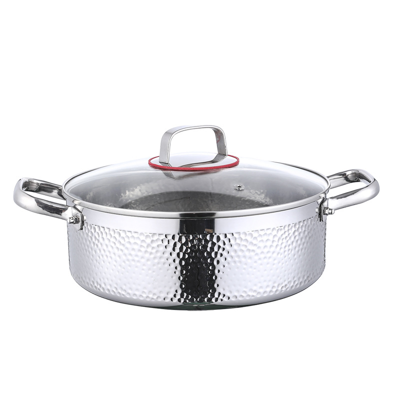 Cookware Kitchenware Houseware Product Versatile Stainless Steel Stock Pot with Lid for Everyday Meal Prep