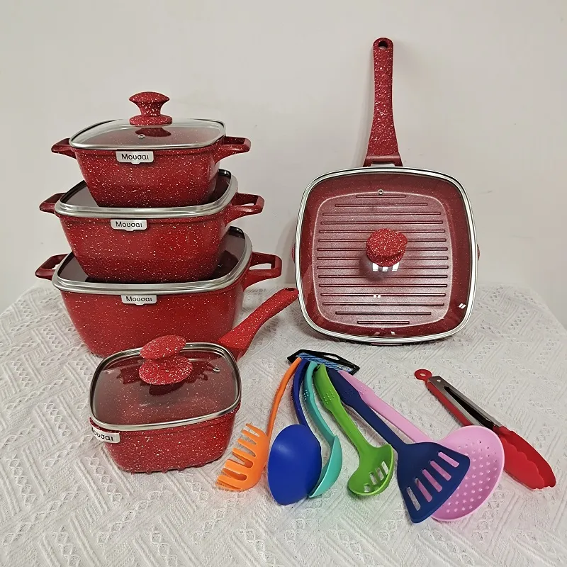 17pcs Non-stick Aluminum Cookware Set
