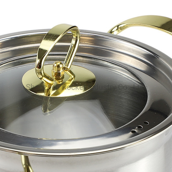 4.7 Liters Big Large Commercial Casserole Stainless Steel Stock Pot