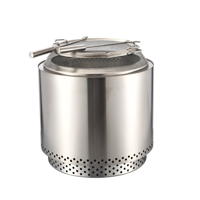 Outdoor Stainless Steel Bonfires Brazier Smokeless Stove Charcoal Camping Fire Pit Portable Stainless Steel Stove for Camping