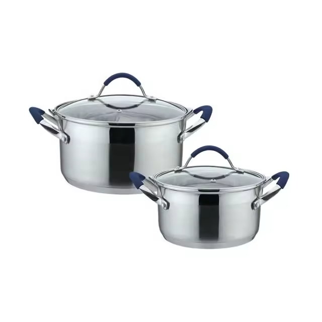 8-Piece Stainless Steel Apple Shaped Cookware Set Dutch Oven Pot with Induction Bottom for Cooking