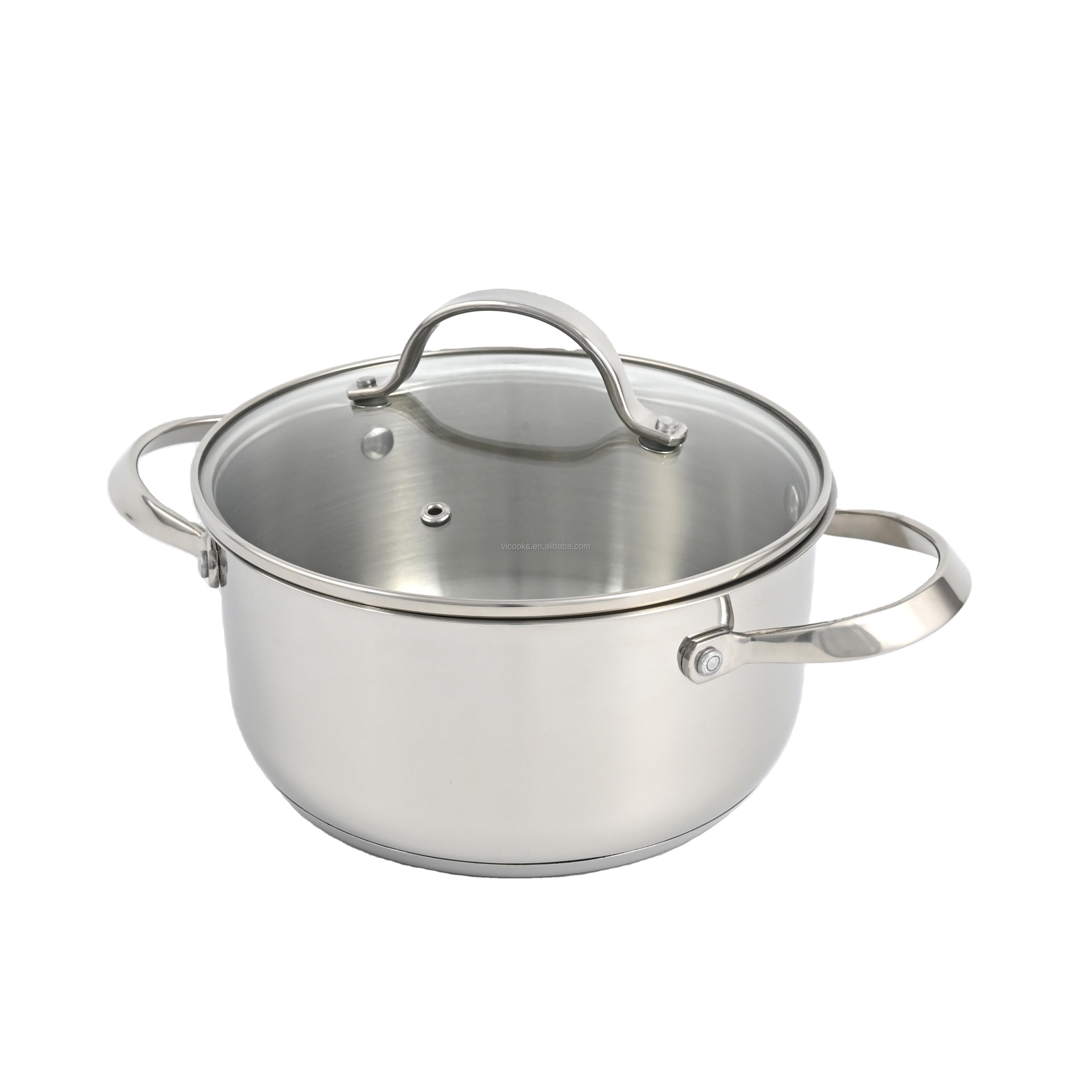 Professional 18/8 Stainless Steel Dutch Oven 5QT - Induction Safe, PFOA-Free, Restaurant Grade Cookware for Stovetop &amp; Oven Use