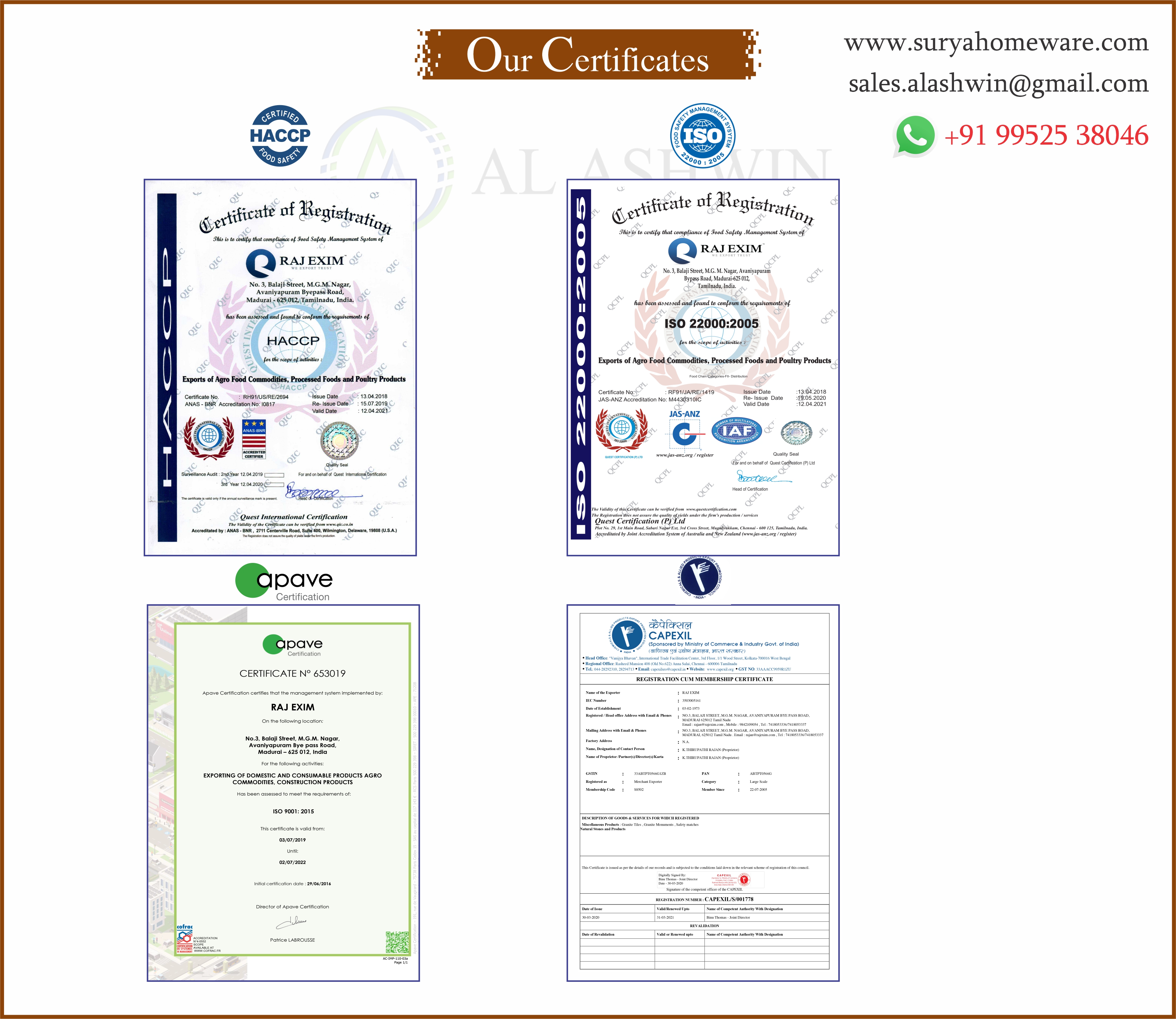 Certification Documents