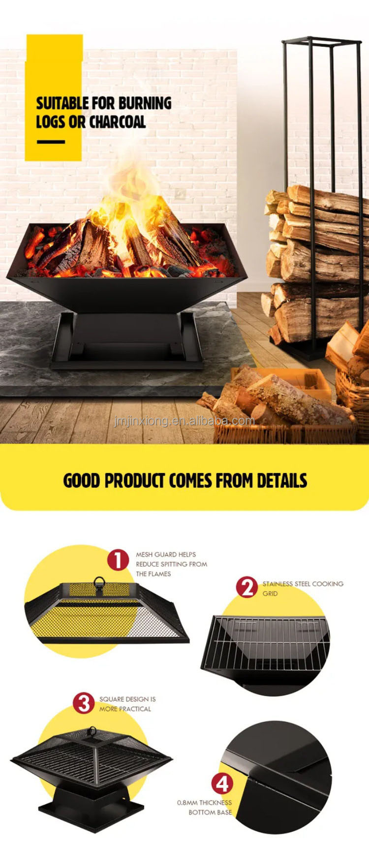 Garden DIY Fire Pit Table 4