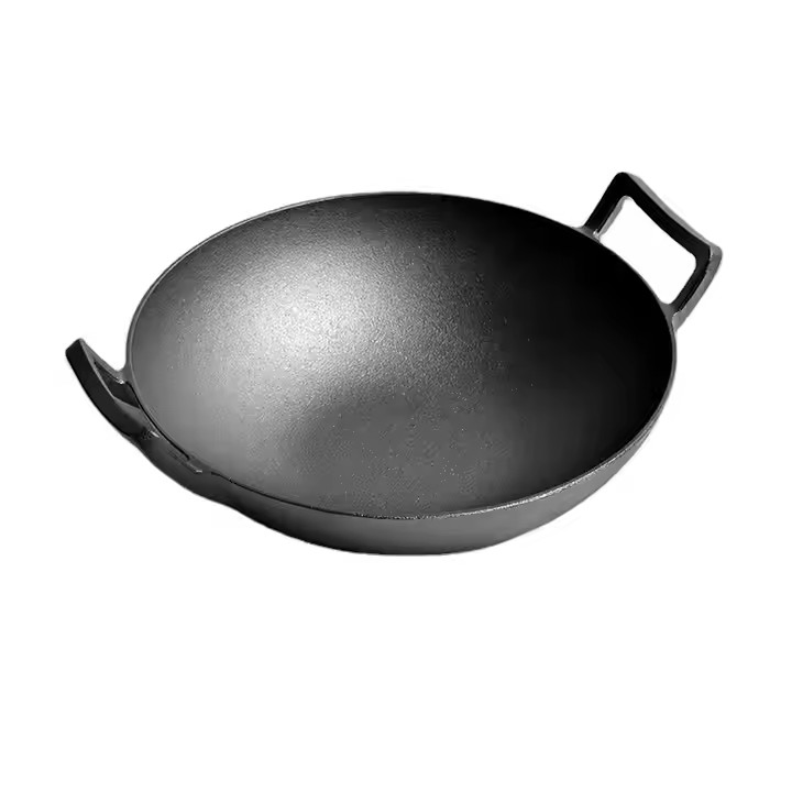 Best Sale Chinese Cast Iron Wok with Wooden Lid