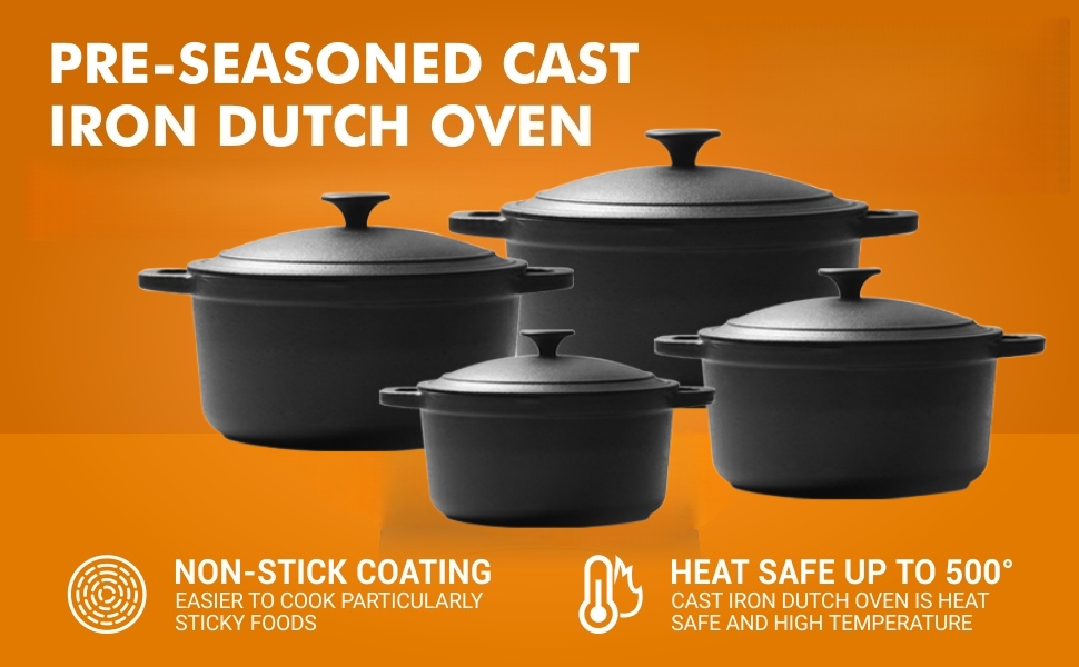 Cast Iron Casserole Dutch Oven