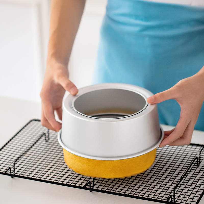 2 4 5 6 7 8 10inch Anodized Aluminum Removable Bottom Round Mini Bundt Cake Pan Bakery Pan Leakproof Cheesecake Pan Baking