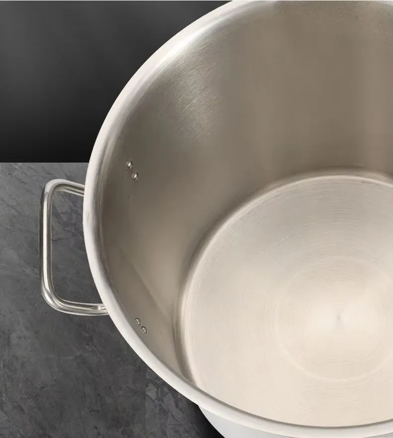 21L Professional Grade Stainless Steel Stock Pot for Chefs