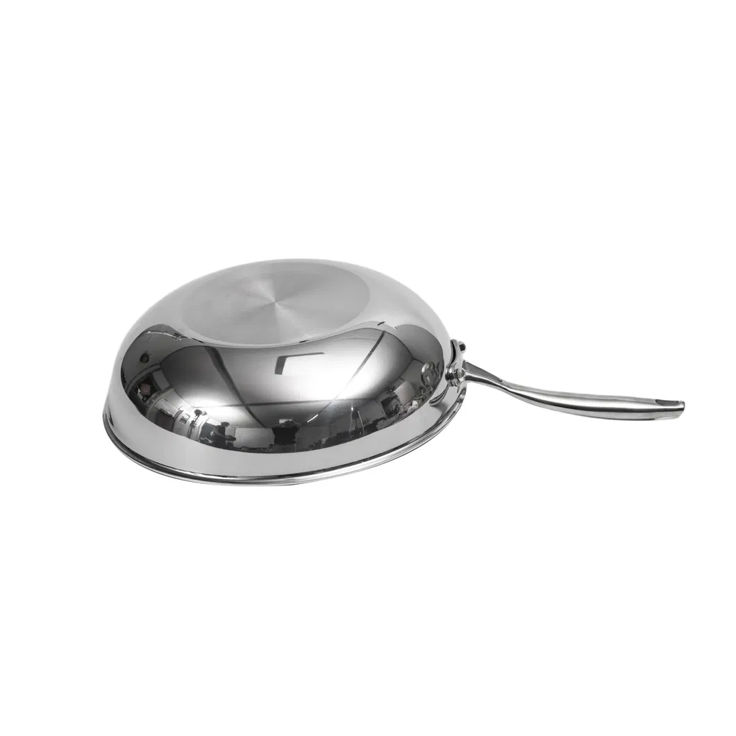 Durable High Quality Tri-Ply Stainless Steel Non-Stick Coating 30cm Wok