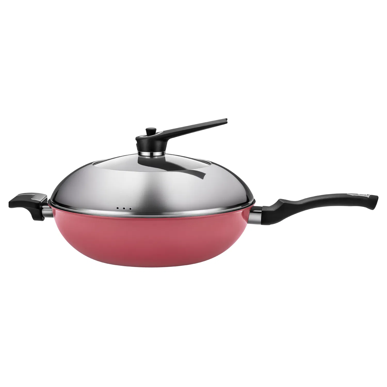 Best Seller Cookware Stainless Steel Non-Stick Eterna Coating Ceramic Outer Layer 32cm Wok