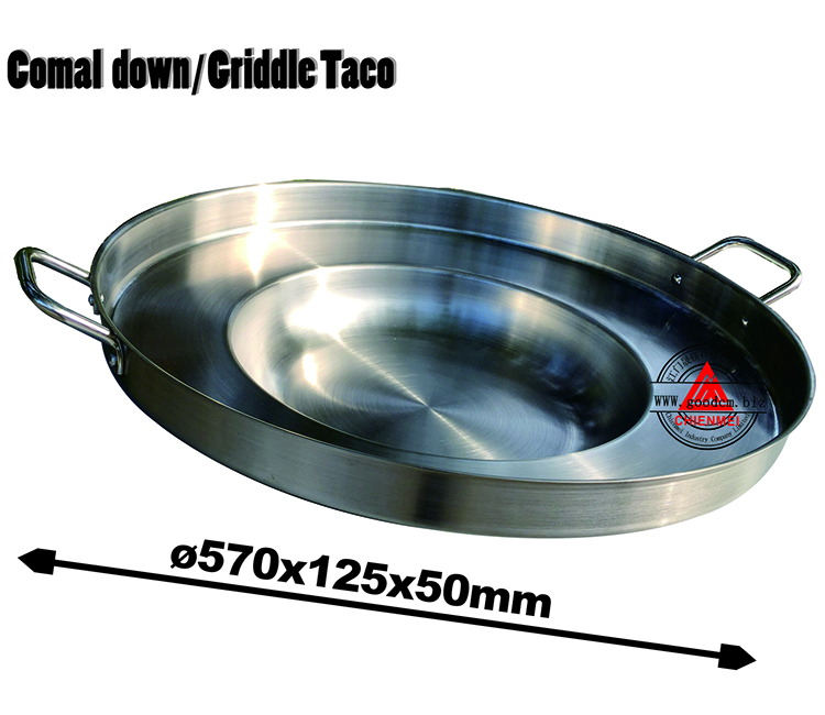 Heavy Duty Stainless Steel Concave Or Convex Mexican Frying Wok Cowboy Grill Comals Para Tacos