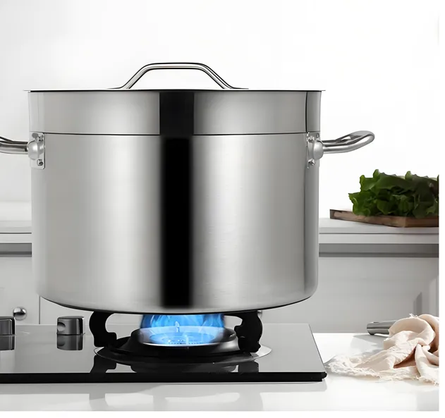 Heavy-Duty Versatile Durable Multi-Use Stainless Steel Stock Pot for Boiling and Stewing Foods