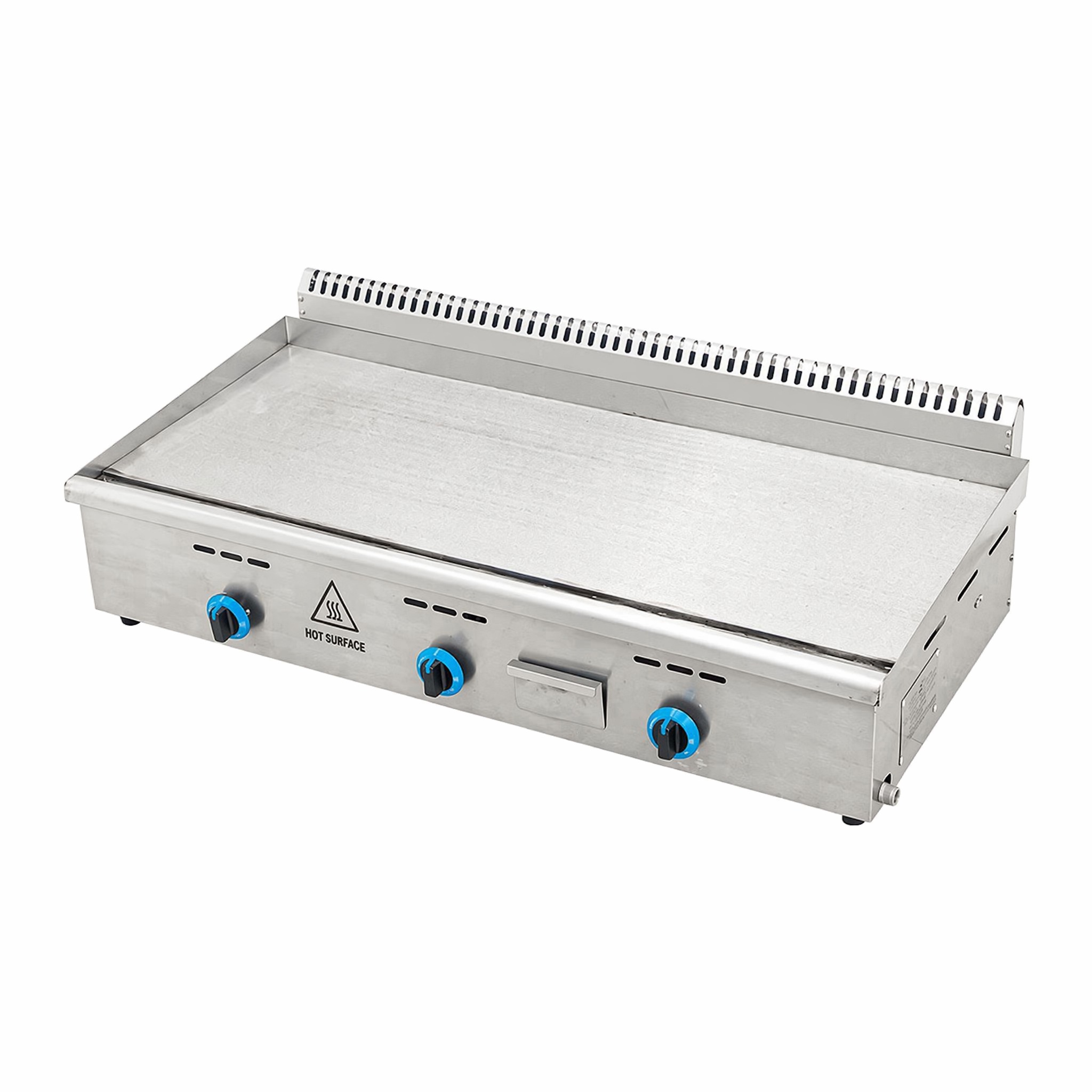 Multifunctional Commercial Stainless Steel Flat Top Griddle Grill, Heavy Duty Teppanyaki Iron Plate Cooking Equipment