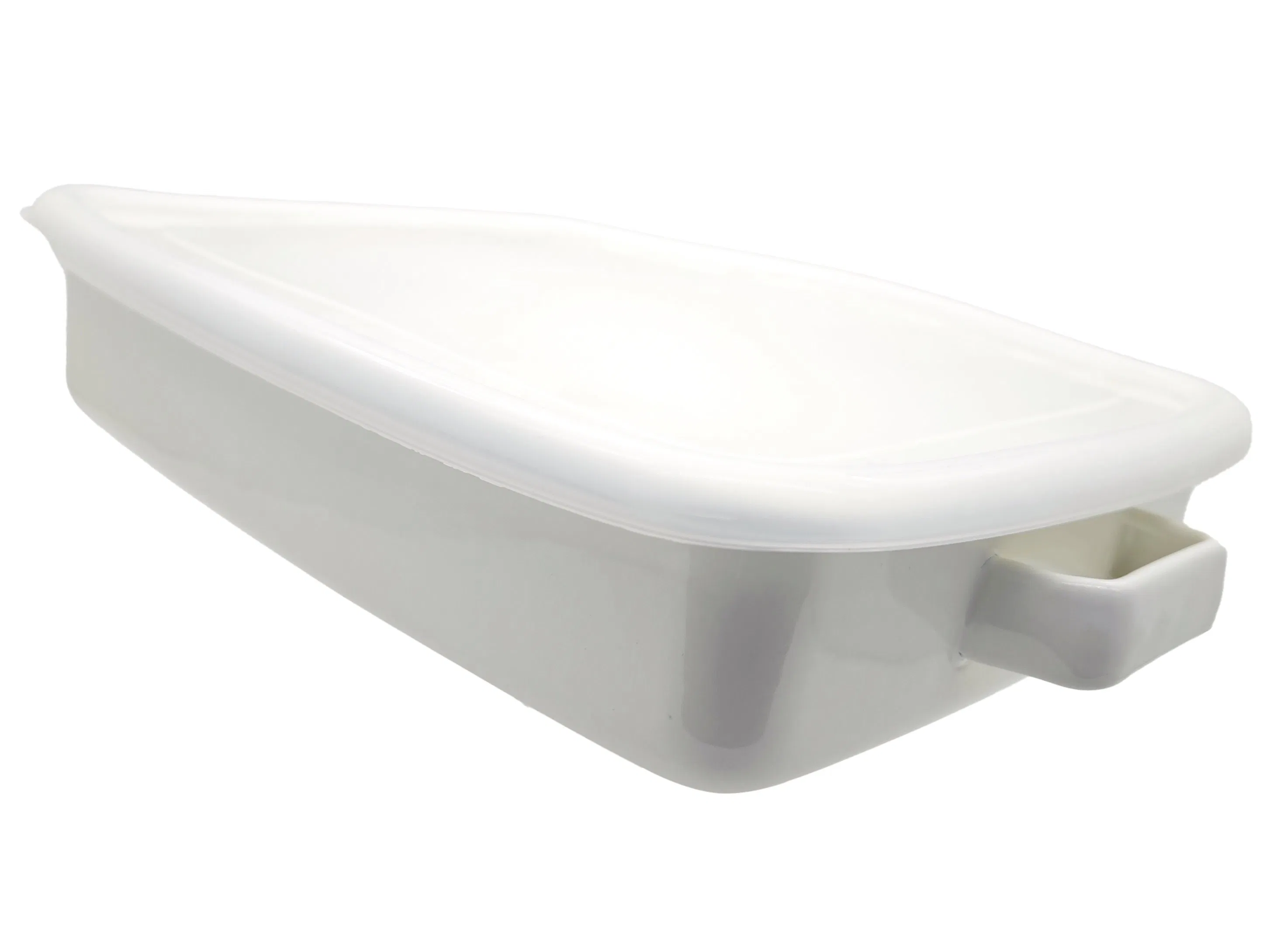 1.08L Enamel Baking Pan with Handles and PE Cap, Roasting Tray for Oven Safe Baking Roasting Grilling Serving Home Kitchen Restaurant Use