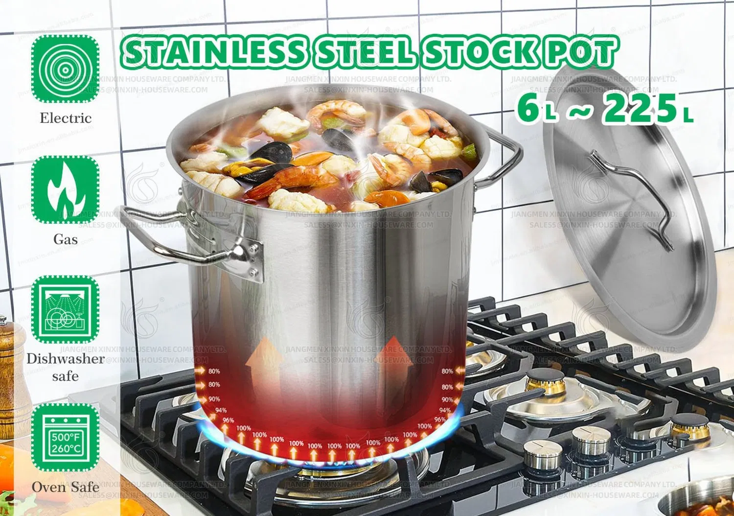 2-Piece Commercial Stainless Steel Stock Pot Combo for Small &amp; Medium Batches