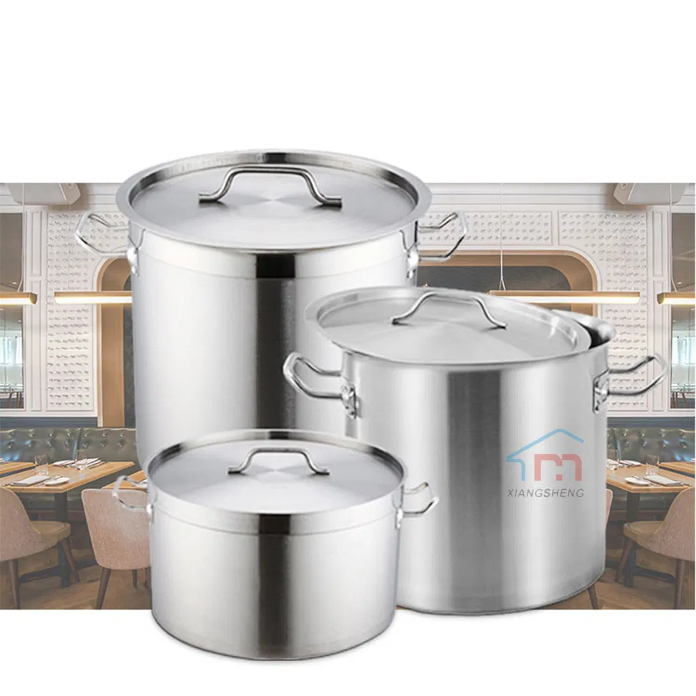 Xiangsheng Large Size Cookware Stainless Steel Soup &amp; Stock Pot with Sandwich Bottom