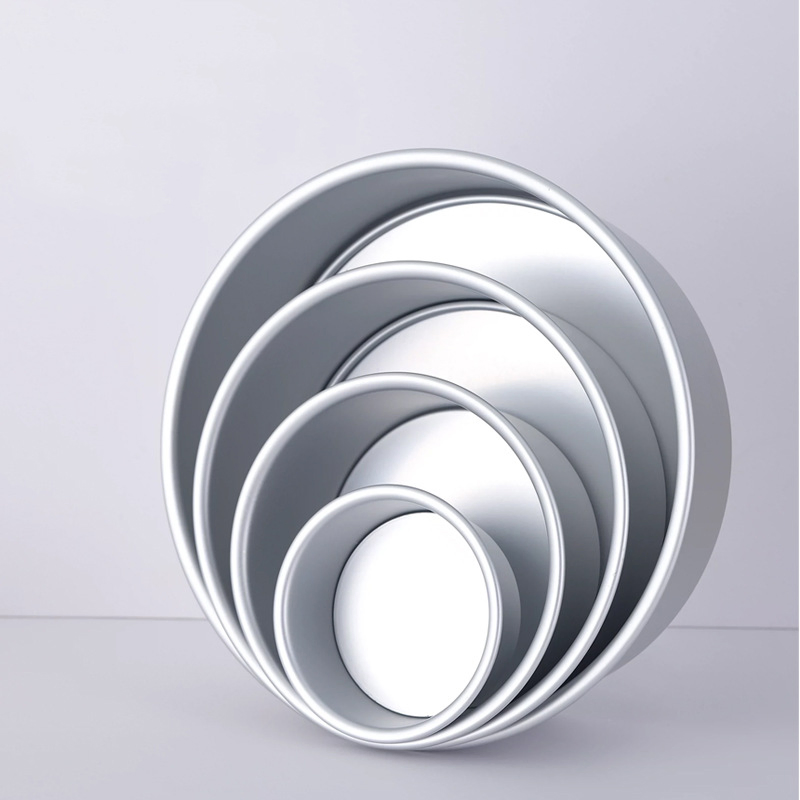 2 4 5 6 7 8 10inch Anodized Aluminum Removable Bottom Round Mini Bundt Cake Pan Bakery Pan Leakproof Cheesecake Pan Baking