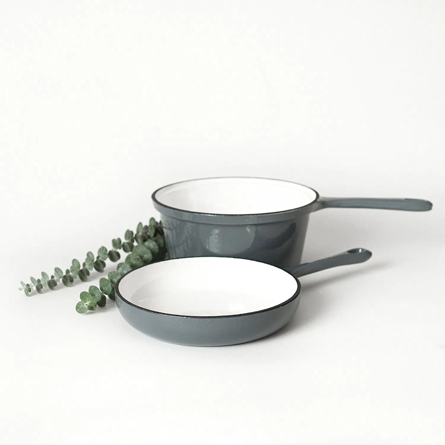 Premium Cast Iron Milk Pan with Stainless Steel Handle